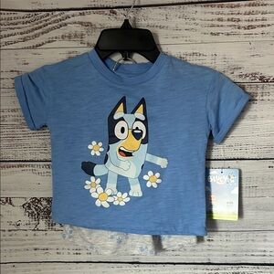 NWT girls Bluey matching set shirt size 2t
